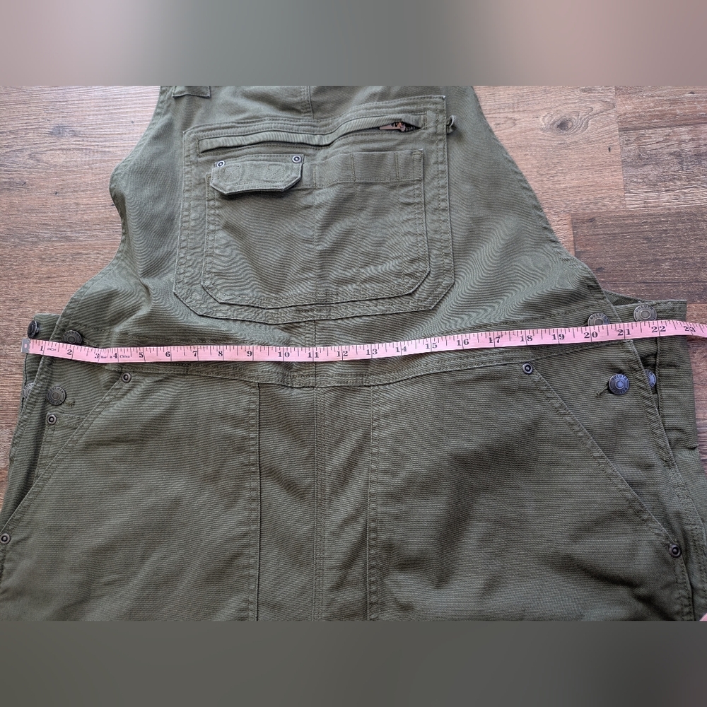 Duluth Trading Women's DuluthFlex Fire Hose Bib Overalls Vintage Green XXL x 31 - Picture 16 of 16